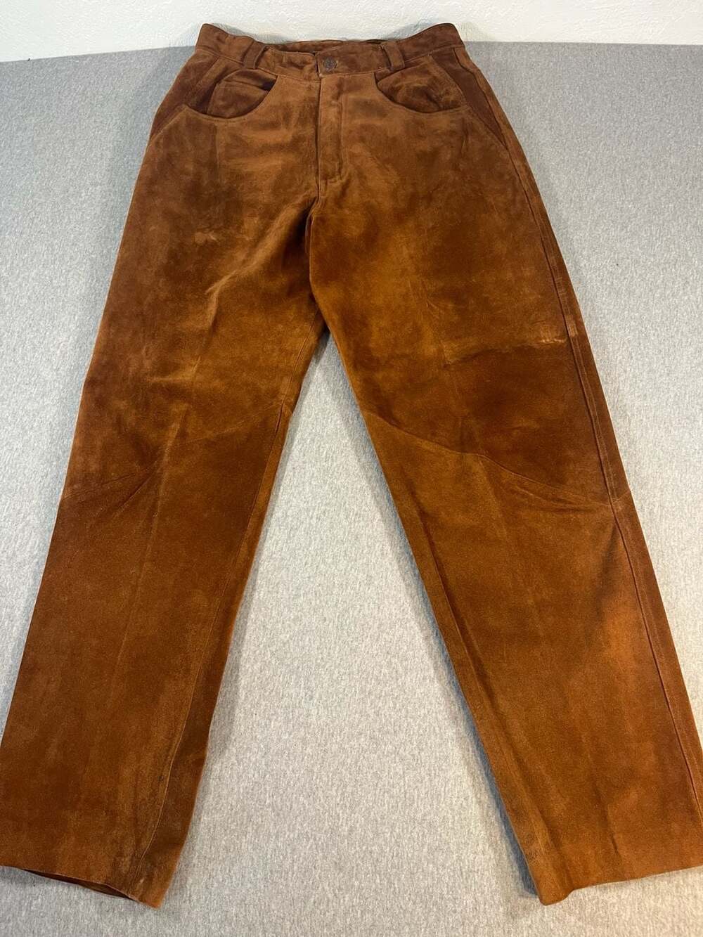 Vintage Brown Leather Suede Pants Women’s 32x32